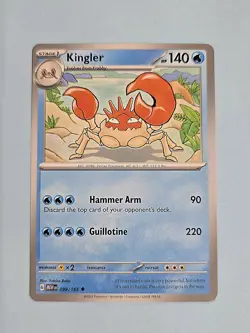 2023 Kingler 99/165 - Scarlet Violet 151 - NM/MINT Pokemon TCG - Image 1