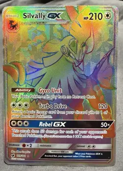 Pokemon Silvally GX Rainbow Secret Rare 119/111 - Crimson Invasion - NM - Image 1