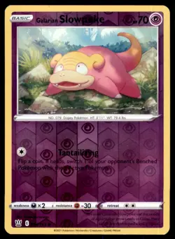 Pokemon TCG Galarian Slowpoke Sword & Shield - Battle Styles #54 Reverse Holo - Image 1