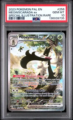2023 POKEMON PAL EN-PALDEA EVOLVED #256 MEOWSCARADA EX PSA 10 - Image 1