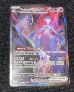 Pokemon TCG Team Rockets Mewtwo EX Special Illustration Destined Rivals - Image 1