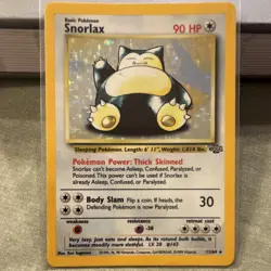 Pokemon TCG Snorlax Jungle 11/64 Holo Unlimited Holo Rare Basic 90 HP 1999 - Image 1