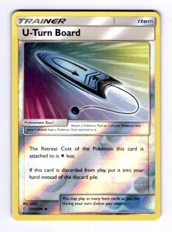 U-Turn Board SM - Unified Minds #211 (2019) Uncommon Reverse Holo NM Pokemon - Image 1