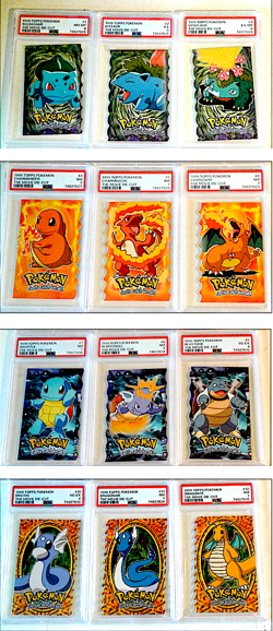 1999 TOPPS POKEMON PSA GRADED SET 1-12 MOVIE DIE CUT EMBOSSED EVOLUTION 20% OFF - Image 1