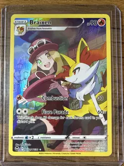 Pokemon TCG Braixen TG01/TG30 SWSH12: Silver Tempest Trainer Gallery Full Art - Image 1