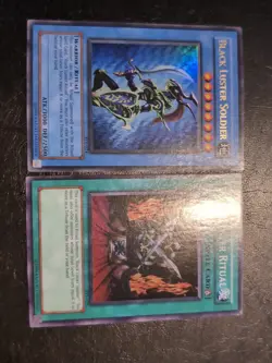 Yu-Gi-Oh! ULTRA RARE HOLO BLACK LUSTER SOLDIER + RITUAL SYE-024 VLP - Image 1