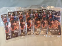 Lot Of 7-One Piece TCG OP-02 Paramount War Sleeved Booster Packs Sealed English - Image 1