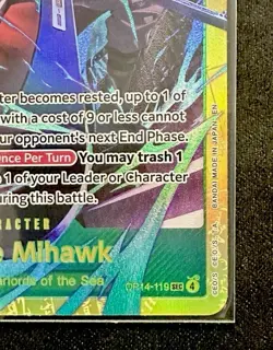 One Piece CCG Dracule Mihawk - OP14-119 - The Azure Sea's Seven (OP14) - Image 2