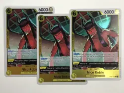 3x Nico Robin OP09-107 Rare Foil Emperors in the New World One Piece English NM - Image 1