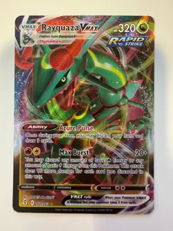 Pokemon TCG Rayquaza VMAX Holo Ultra Rare Card Evolving Skies 111/203 - Image 1