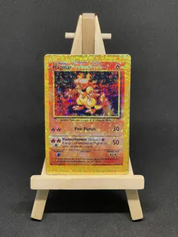 Magmar HOLO Prism Vintage Pokemon Base Set Vending Golden Sticker Card Retro - Image 1