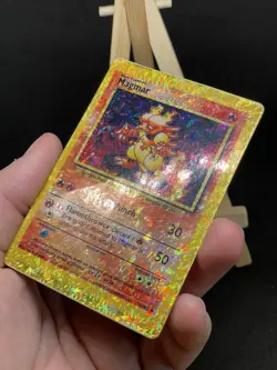Magmar HOLO Prism Vintage Pokemon Base Set Vending Golden Sticker Card Retro - Image 3