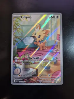 Pokemon TCG White Flare Lillipup 154/086 Illustration Rare Card NM - Image 1