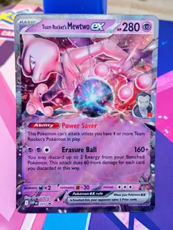 Team Rocket's Mewtwo ex 205 Sv: Scarlet & Violet Promo Cards Holo - Image 2