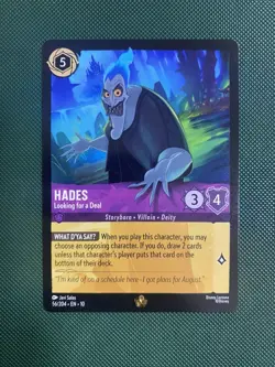 Disney Lorcana Whispers In The Well Hades 56/204 Non Foil Legendary Card - Image 1