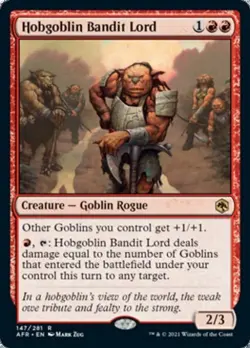 MTG English Hobgoblin Bandit Lord NM Normal Adventures in the Forgotten Realms - Image 1