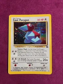 Pokemon TCG 2000 Cool Porygon Holo Rare Black Star Promo Card 15/53 WOTC - Image 1
