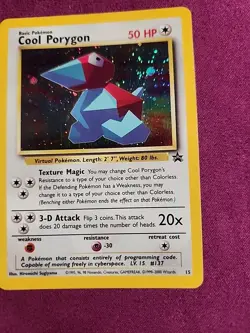 Pokemon TCG 2000 Cool Porygon Holo Rare Black Star Promo Card 15/53 WOTC - Image 4