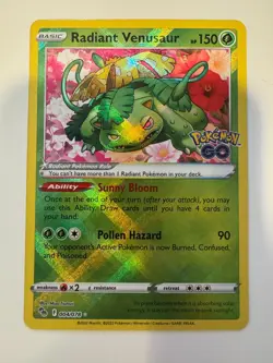 Radiant Venusaur 004/078 Pokemon Pokemon GO Radiant Rare Card Near Mint NM 1 - Image 1