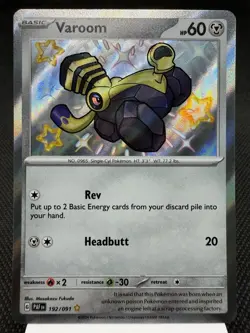 Varoom 192/091 - Shiny Holo Rare - Paldean Fates Pokemon Card NM - Image 1
