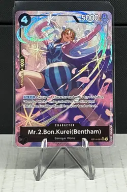 MR.2.BON.KUREI OP14-091 Alt Art English One Piece Card Bentham SR * Parallel 🔥 - Image 1