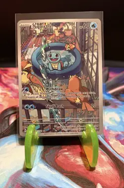 Pokemon Squirtle Holo Illustration TCG Card Stellar Crown 148/142 NM Condition - Image 1