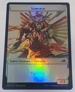 NEW UNPLAYED Goblin Shaman Token Samurai Token - Foil Magic mtg Neon Dynasty - Image 2