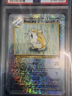 2002 POKEMON LEGENDARY COLLECTION #61 RATICATE-REVERSE FOIL PSA 8 - Image 2