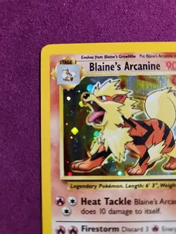 Pokemon TCG Blaine's Arcanine Gym Challenge 1 Holo Unlimited Rare LP - Image 3