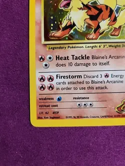Pokemon TCG Blaine's Arcanine Gym Challenge 1 Holo Unlimited Rare LP - Image 4