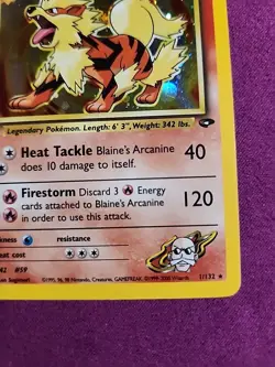 Pokemon TCG Blaine's Arcanine Gym Challenge 1 Holo Unlimited Rare LP - Image 5