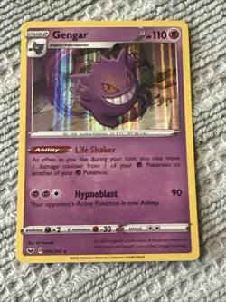 Gengar 085/202 SWSH01: Sword & Shield Base Set Holo Pokemon TCG NM - Image 1