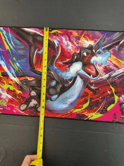 Pokemon Phantasmal Flames Charizard MEGA X UPC Play Mat - Rubber Playmat NEW - Image 3