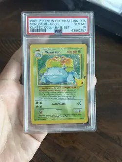 2021 POKEMON CELEBRATIONS CLASSIC COLL #15 VENUSAUR-HOLO PSA 10 - Image 1