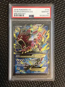 PSA 10 Gem Mint 2016 Pokemon Mega Gyarados EX Shiny XY Breakpoint Full Art #115 - Image 1