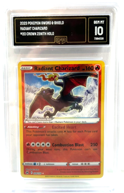 2023 POKEMON GEM MINT RADIANT CHARIZARD # 20 CROWN ZENITH GRADE 10 AWESOME ! - Image 1