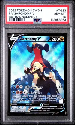 Garchomp V Alternate Art PSA 10 Pokemon Astral Radiance TG23/TG30 - Image 1