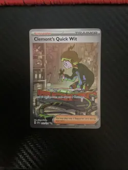 Clemonts Quick Wit 243/191 - Pokemon Surging Sparks Special Illustration Rare NM - Image 1