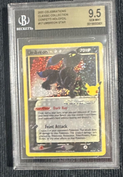 2021 POKEMON CELEBRATIONS CLASSIC COLL #17 UMBREON-GOLD STAR Beckett BGS 9.5 Gem - Image 1
