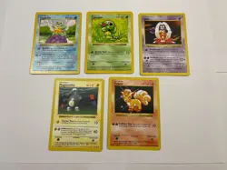Shadowless Pokemon Base Set Lot Vulpix Caterpie Jynx Magnemite Squirtle - Image 1