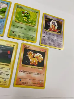 Shadowless Pokemon Base Set Lot Vulpix Caterpie Jynx Magnemite Squirtle - Image 3
