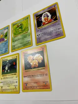 Shadowless Pokemon Base Set Lot Vulpix Caterpie Jynx Magnemite Squirtle - Image 4