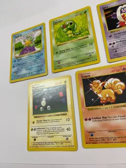 Shadowless Pokemon Base Set Lot Vulpix Caterpie Jynx Magnemite Squirtle - Image 5