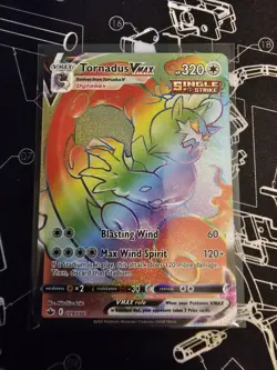 Pokemon TCG: Tornadus Vmax 209/198 Chilling Reign Rainbow Secret Rare NM - Image 1