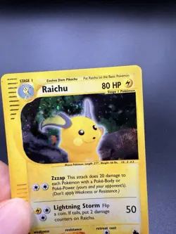 Raichu H25/H32 Skyridge Holo Foil Rare Pokemon TCG Yuka Morii SWIRL NM - Image 2