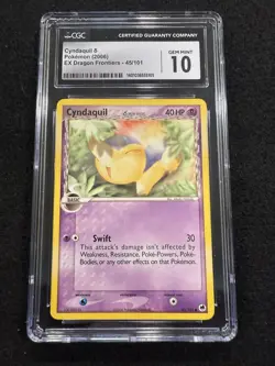 Pokemon Cyndaquil 45/101 from EX Dragon Frontiers in a CGC 10 ! - Image 1