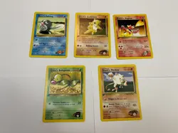 1st First Edition Pokemon Gym Challenge Lot Poliwag Sandshrew Mankey Magmar Bell - Image 1
