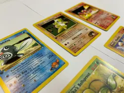 1st First Edition Pokemon Gym Challenge Lot Poliwag Sandshrew Mankey Magmar Bell - Image 3