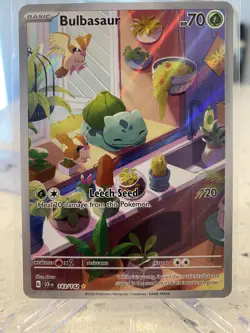 Pokemon TCG Bulbasaur Illustration Rare Stellar Crown #143/142 NM Centered! - Image 1