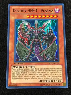 Yugioh Destiny Hero Plasma 1st LCGX-EN134 Super (NM) - Image 1
